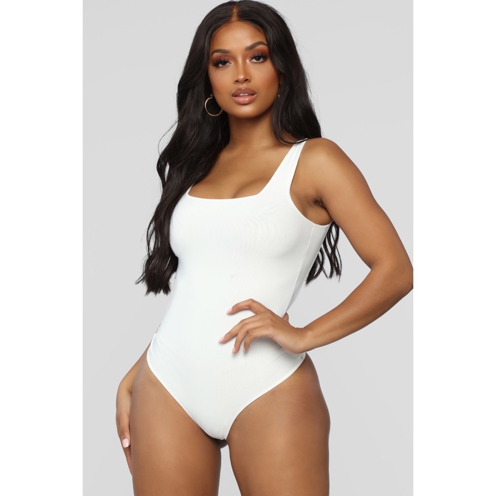 Fashion Nova White Bodysuit